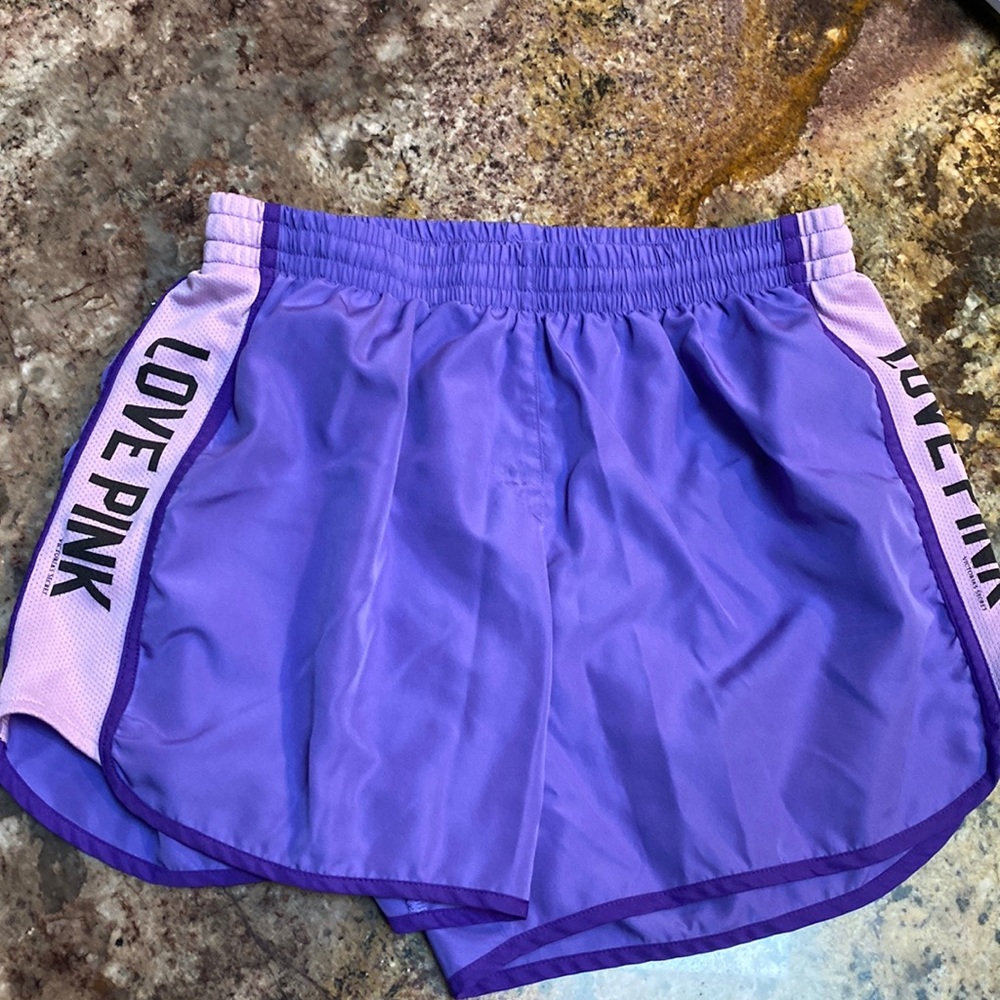 Victoria’s Secret LOVE PINK Running Shorts Small Purple